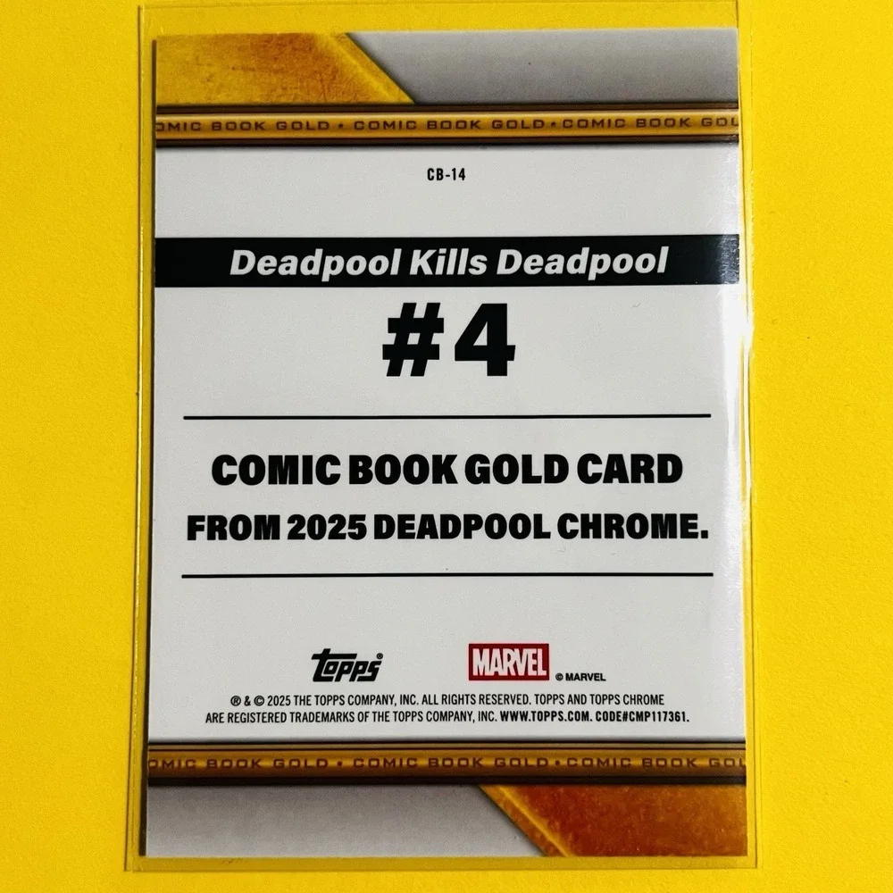 2025‎ Topps Chrome Deadpool Marvel Comic Book Gold CB-14 Evil Deadpool #4 Insert